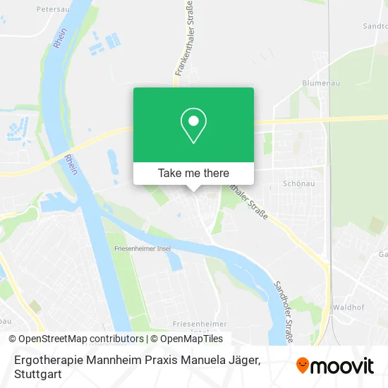 Карта Ergotherapie Mannheim Praxis Manuela Jäger