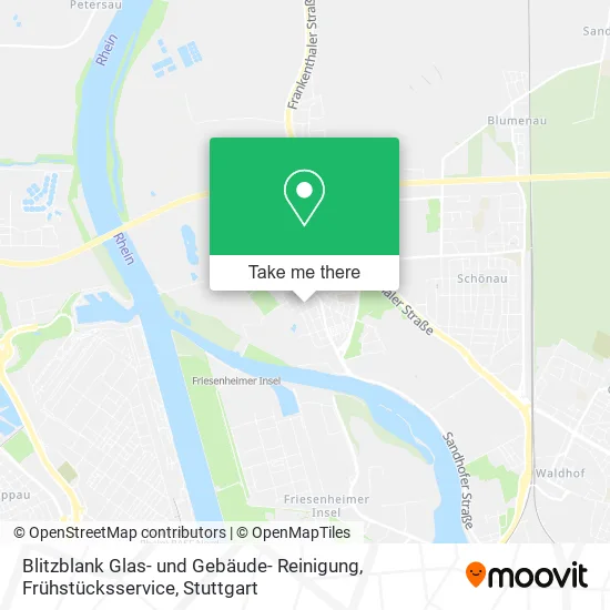 Карта Blitzblank Glas- und Gebäude- Reinigung, Frühstücksservice