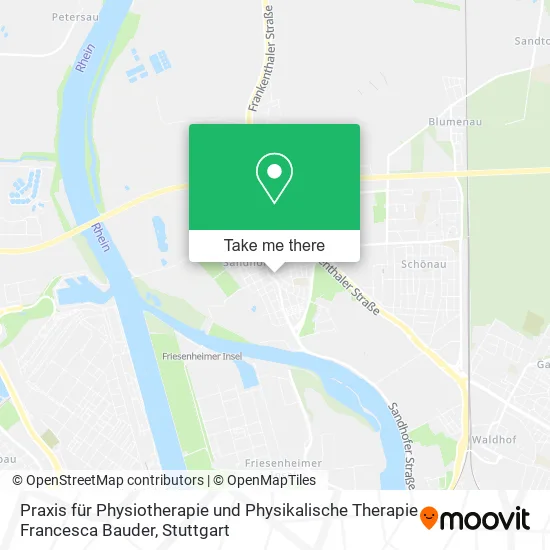 Карта Praxis für Physiotherapie und Physikalische Therapie Francesca Bauder