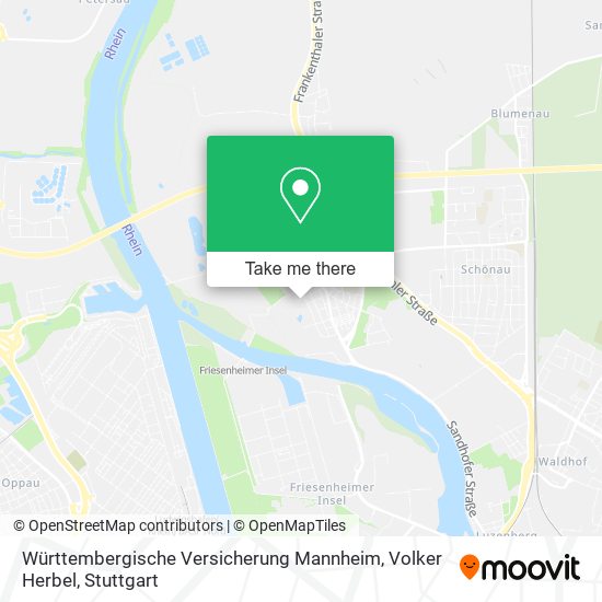 Карта Württembergische Versicherung Mannheim, Volker Herbel