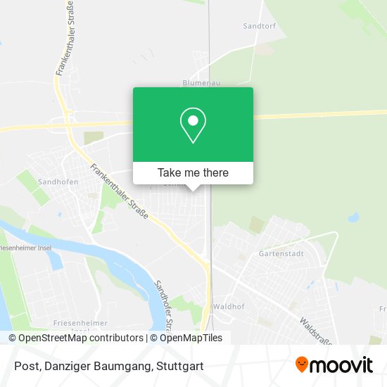 Post, Danziger Baumgang map