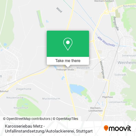 Карта Karosseriebau Metz -Unfallinstandsetzung / Autolackiererei