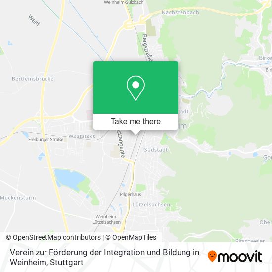 Карта Verein zur Förderung der Integration und Bildung in Weinheim