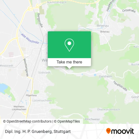 Карта Dipl. Ing. H. P. Gruenberg