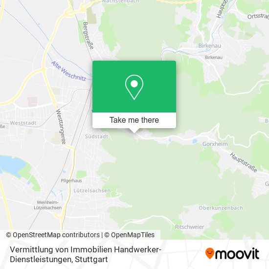 Vermittlung von Immobilien Handwerker-Dienstleistungen map