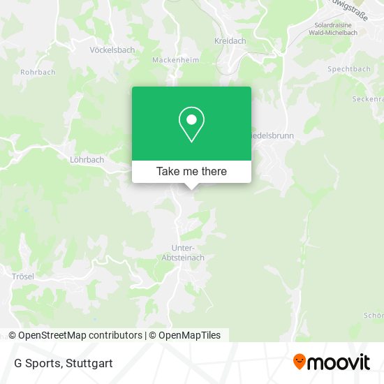 G Sports map