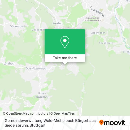 Gemeindeverwaltung Wald-Michelbach Bürgerhaus Siedelsbrunn map