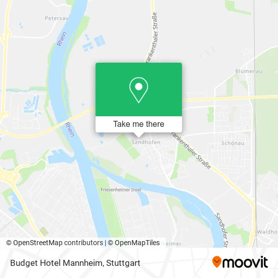 Карта Budget Hotel Mannheim