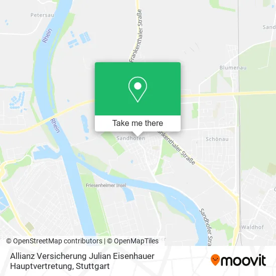 Карта Allianz Versicherung Julian Eisenhauer Hauptvertretung