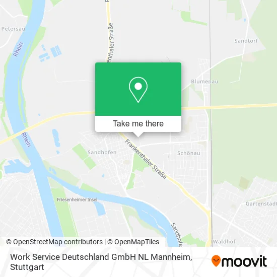 Work Service Deutschland GmbH NL Mannheim map
