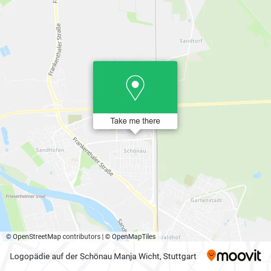 Карта Logopädie auf der Schönau Manja Wicht