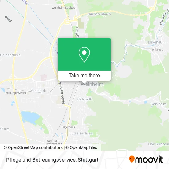 Карта Pflege und Betreuungsservice