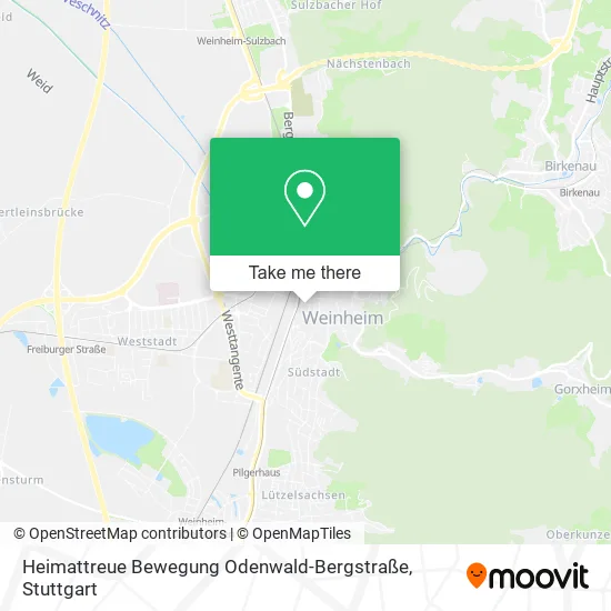 Карта Heimattreue Bewegung Odenwald-Bergstraße