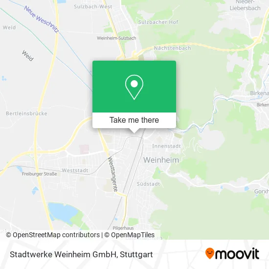 Карта Stadtwerke Weinheim GmbH