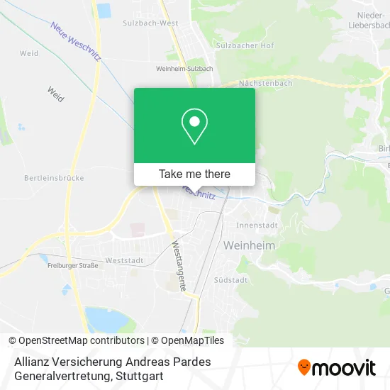 Карта Allianz Versicherung Andreas Pardes Generalvertretung