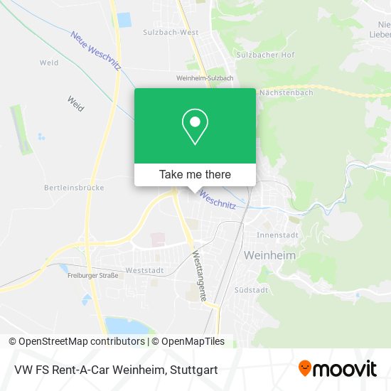 VW FS Rent-A-Car Weinheim map