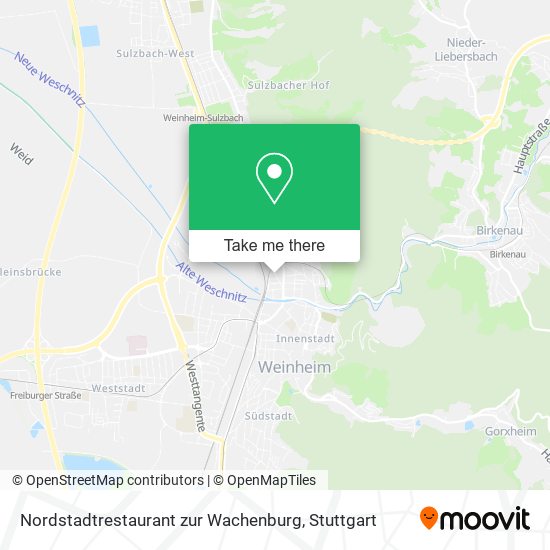 Nordstadtrestaurant zur Wachenburg map