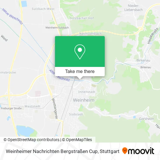 Карта Weinheimer Nachrichten Bergstraßen Cup