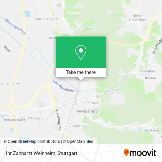 Карта Ihr Zahnarzt Weinheim