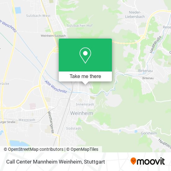 Call Center Mannheim Weinheim map