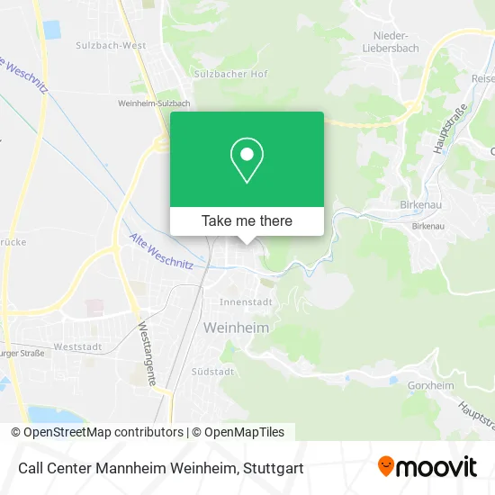 Карта Call Center Mannheim Weinheim