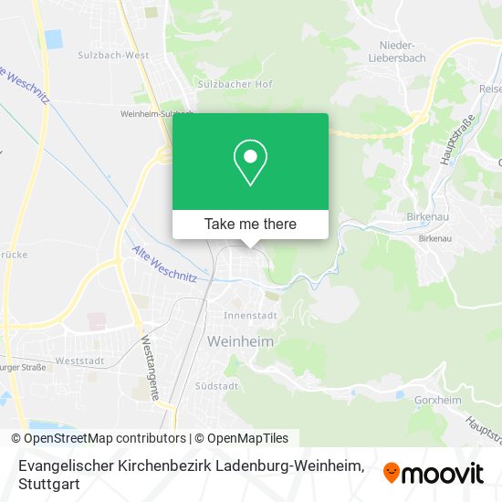 Evangelischer Kirchenbezirk Ladenburg-Weinheim map