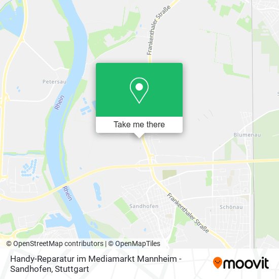 Handy-Reparatur im Mediamarkt Mannheim - Sandhofen map