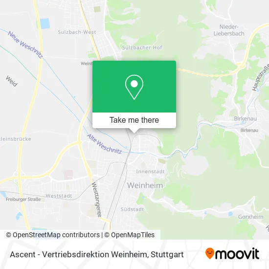 Карта Ascent - Vertriebsdirektion Weinheim