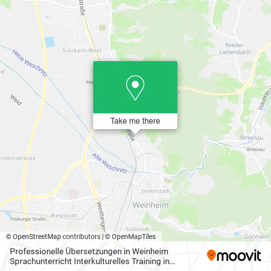 Карта Professionelle Übersetzungen in Weinheim Sprachunterricht Interkulturelles Training in Weinheim Man