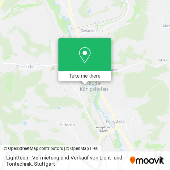 Карта Lighttech - Vermietung und Verkauf von Licht- und Tontechnik