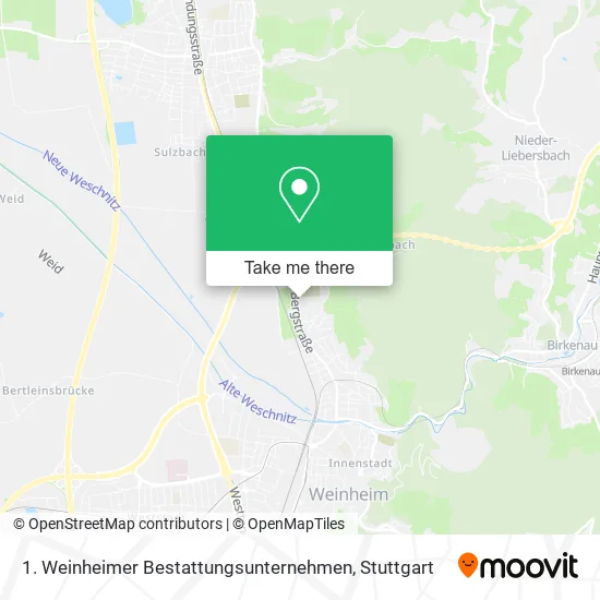 Карта 1. Weinheimer Bestattungsunternehmen