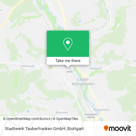 Карта Stadtwerk Tauberfranken GmbH