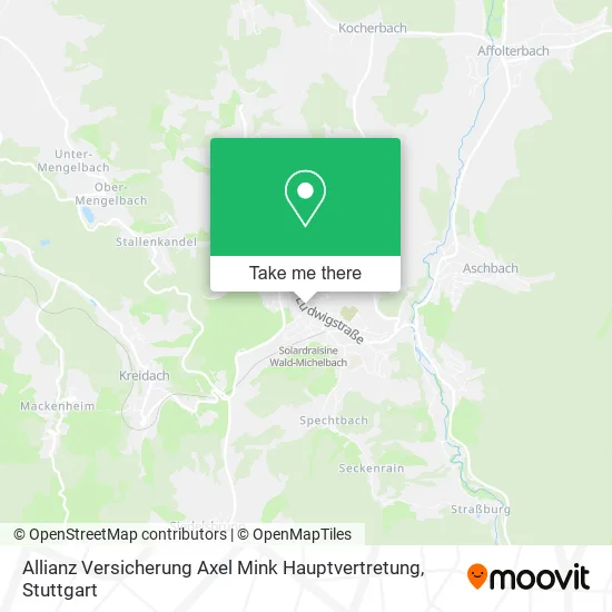 Карта Allianz Versicherung Axel Mink Hauptvertretung