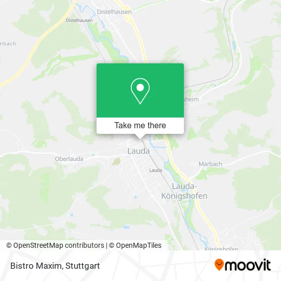 Карта Bistro Maxim