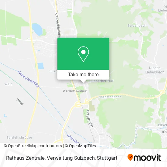 Карта Rathaus Zentrale, Verwaltung Sulzbach