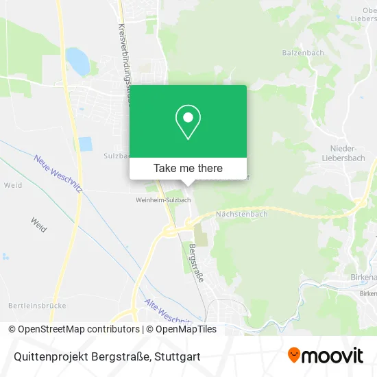 Карта Quittenprojekt Bergstraße