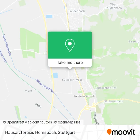 Карта Hausarztpraxis Hemsbach