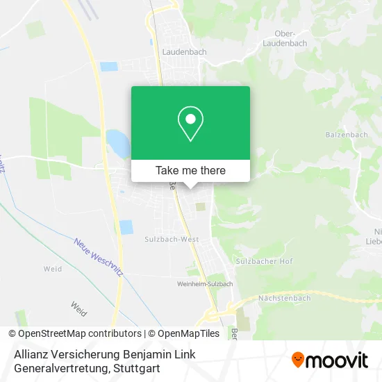 Карта Allianz Versicherung Benjamin Link Generalvertretung