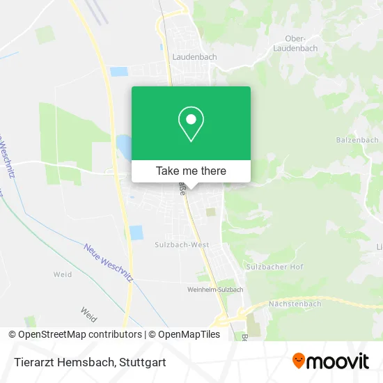 Карта Tierarzt Hemsbach