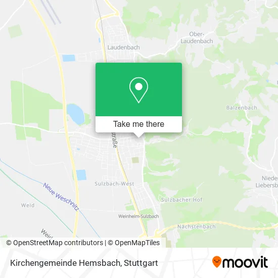 Карта Kirchengemeinde Hemsbach