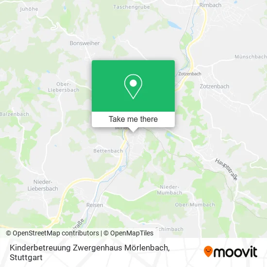 Карта Kinderbetreuung Zwergenhaus Mörlenbach