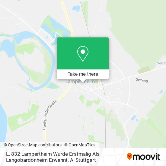 Карта L. 832 Lampertheim Wurde Erstmalig Als Langobardonheim Erwahnt. A