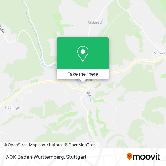 AOK Baden-Württemberg map