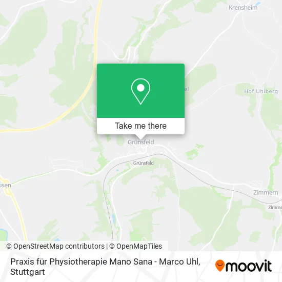 Карта Praxis für Physiotherapie Mano Sana - Marco Uhl