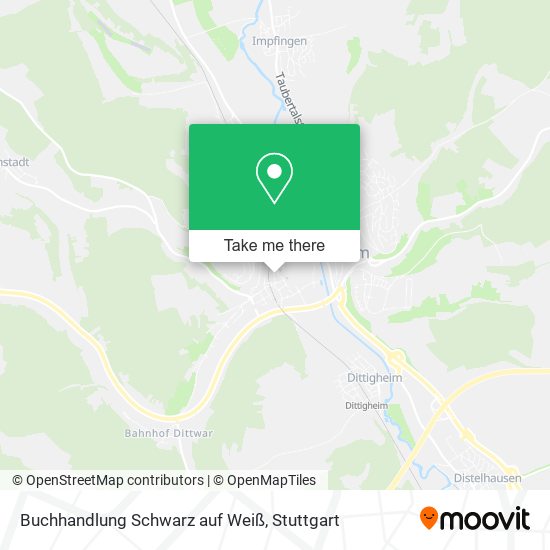 Buchhandlung Schwarz auf Weiß map