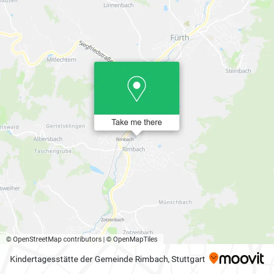 Карта Kindertagesstätte der Gemeinde Rimbach