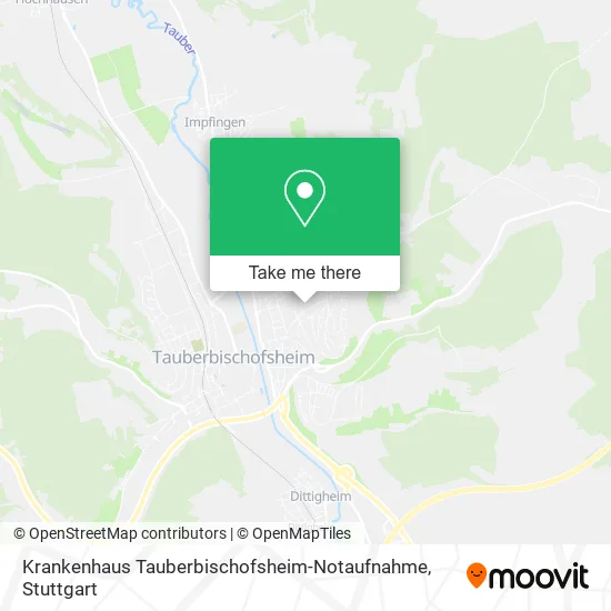Карта Krankenhaus Tauberbischofsheim-Notaufnahme