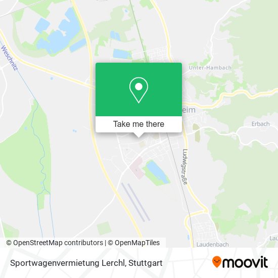 Sportwagenvermietung Lerchl map