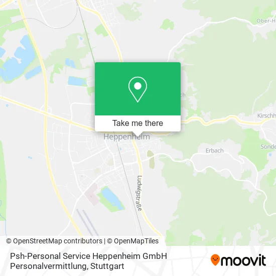 Карта Psh-Personal Service Heppenheim GmbH Personalvermittlung