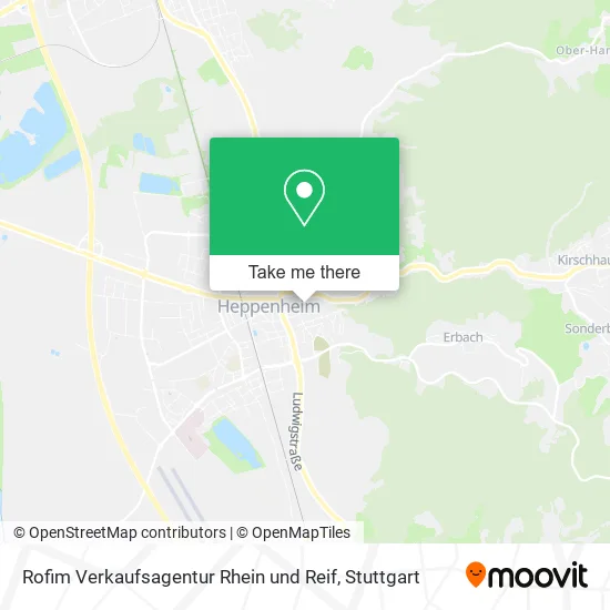 Карта Rofim Verkaufsagentur Rhein und Reif
